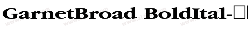 GarnetBroad BoldItal字体转换
